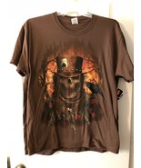 Halloween T Shirt  SKULL WITH HAT Men&#39;s  ACE OF SPADES  LARGE , XL MEDIUM - £15.14 GBP