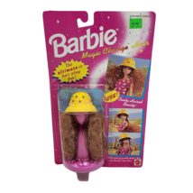 VINTAGE 1993 BARBIE MAGIC CHANGE HAIR CURLY WIG + YELLOW HAT MATTEL NEW ... - £18.56 GBP