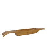 Vtg Teak Wood Cracker Appetizer Serving Tray Boat f/ Australia Made Phil... - $366.26 MXN