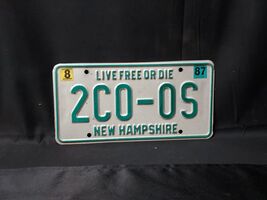 1987 New Hampshire " 2CO-OS " License Plate Tag Vanity - To Coos County NH - $49.61