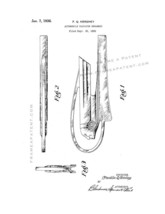 Automobile Radiator Ornament Patent Print - White - £6.22 GBP+