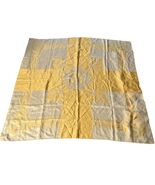 Vintage Irish Linen Double Damask Tablecloth Made in Ireland Yellow - $122.02