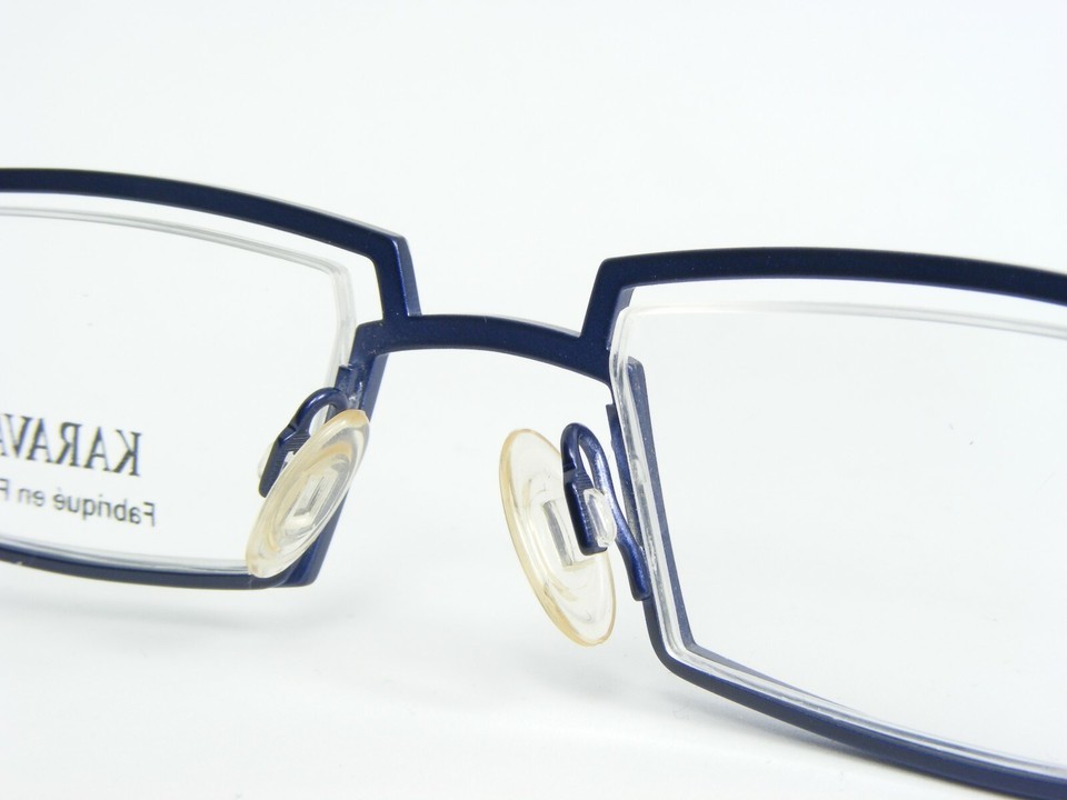 KARAVAN 5318 587 BLUE /SILVER EYEGLASSES GLASSES METAL FRAME 46-20-140mm France Item image 8