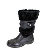PEERAGE Tina Women Wide Width Wide Calf Winter Leather Boots with Fleece... - $129.95