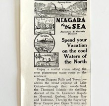 1914 Steamship Niagara of the Sea Advertisement WW1 Niagara Falls Cruise - £24.37 GBP