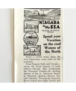 1914 Steamship Niagara of the Sea Advertisement WW1 Niagara Falls Cruise - £24.40 GBP