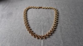 Vintage Camrose Kross JBK Kennedy Gold Plated Crystal Necklace 17&quot; x 13mm - £112.83 GBP