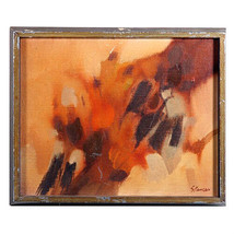 Sans Titre II (Abstrait Browns) Par Spencer Signée Huile Peinture Sur Valbonite - £299.13 GBP