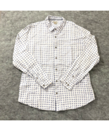 Carbon 2 Cobalt Mens Shirt Size Large White Checkered Casual Long Sleeve... - £15.27 GBP