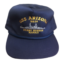 Pearl Harbor Embroidered Snap Back Hat USA Militaries Vintage USS Arizon... - £13.67 GBP