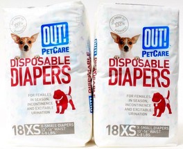 Out! Pet Care 18 XS Disposable Diapers for Female Dogs in Season 18 Per ... - $29.99