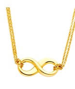 14K Yellow Gold Infinity Necklace  - €386,12 EUR