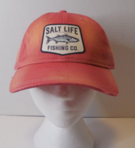 Salt Life Fishing Co Hat Baseball Cap Men&#39;s Cotton Adjustable Coral Tie Dye New - £19.45 GBP