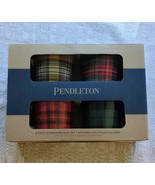 Set of 4 Pendleton Home Collection Tartan Plaid Stoneware Mugs 12 oz - $85.13