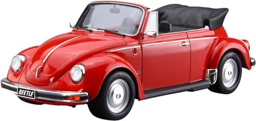 Aoshima Bunka Kyozaisha Model Car Volkswagen Beetle Cabriolet 1975 Plastic Model - $30.99