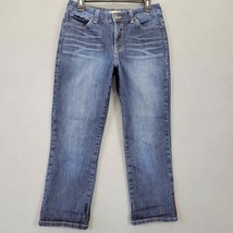 Nine West Womens Jeans Size 6 Blue Stretch Straight Classic Boho Midrise Denim - £9.67 GBP