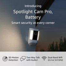 Introducing The White Ring Spotlight Cam Pro With Battery, 3D Motion Detection, - £209.57 GBP