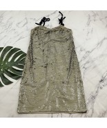 J.Crew Tie Shoulder Sequin Midi Dress Size 14 Beige Desert Canyon Sparkle - $63.62 CAD