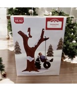 Holiday Time Swinging Christmas Village House Figurine Boy On Tire Swing - €12,25 EUR