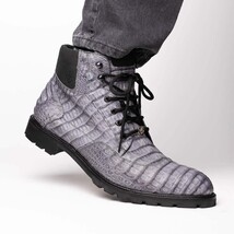 Marco Di Milano Genuine Caiman Belly Boot Leoni Oil Gray image 6