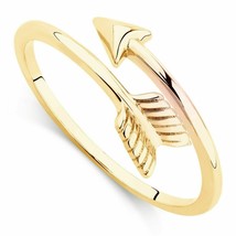 Rundum Pfeil Kopf Band Ring IN 14K Gelb Vergoldet Damen Tag Geschenk - £60.39 GBP