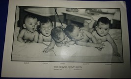 The Dionne Quintuplets 1938 Black &amp; White Baby Picture - $9.99