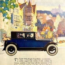 Willys Knight 1923 Overland Coupe Sedan Advertisement Automobilia Litho ... - $396.10 MXN