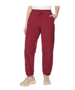 Merrell Womens Jogger Red Stretch Fleece Lined Pockets Drawstring Active - $69.70 CAD
