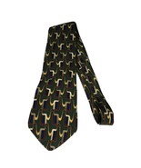 Men&#39;s Neck Tie Green Blue Red Gold &amp; White Geometric Squares 100% Silk U... - $167.57 MXN