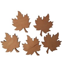5 Laser Cut Fall Leaves for Crafts or Painting Unfinished wood - £10.45 GBP