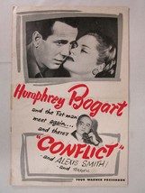 Conflict Movie Pressbook and Advertising Flyer 1945 Humphrey Bogart 11x17 - £70.05 GBP