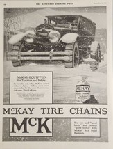 1925 Print Ad McKay Tire Chains Car Travel in Snow Chain &amp; Forging Pittsburgh,PA - £16.07 GBP
