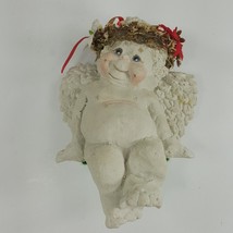 Vintage ‘92 Dreamsicles Poinsettia Angel/Cherub 4-1/2&quot;  Collectible AAH6C - £7.90 GBP