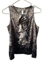 The Limited Tank Top Womens Size XS Print Ruffle Flowy Classic Sleeveless Shell - £8.00 GBP