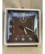 Vintage Westclox Ivory Luminous Square Alarm Clock - $22.00