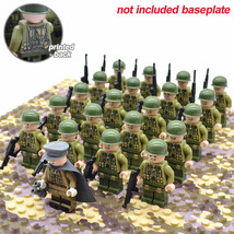 21pcs/set WW2 US Troops The Allied Army Officer and Soldiers Minifigure Toy - £23.91 GBP