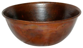 14&quot; Round Hand Hammered Copper Vessel Countertop Vanity Sink FREE SHIPPING! - $149.95