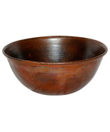 14&quot; Round Hand Hammered Copper Vessel Countertop Vanity Sink FREE SHIPPING! - £117.64 GBP