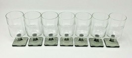 7 GM  Footed Etched Glasses Impala Camaro Monte Carlo Corvette Blazer Ve... - £26.11 GBP