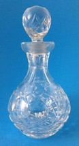 Lead Crystal Decanter Glass Stopper Criss Cross Ring Pattern Wine Whiskey Spirit - £15.94 GBP