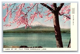 View of Mt Fuji From Kawaguchi Lake Japan Chrome Postcard G18 - £3.84 GBP