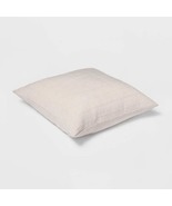 Cream Oversized Woven Washed Windowpane Square Throw Pillow - $34.99