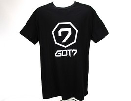 Got7 K-Pop Music T-Shirt Men&#39;s 2XL South Korean Boy Band Black Casual Ap... - £18.99 GBP