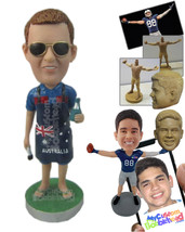 Personalized Bobblehead Guy Wearing An Cooking Apron With Sandals On - Leisure &amp; - £72.74 GBP