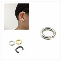 Lot 50pcs Hoop Circle Earrings Men/Women Ear Studs/Earring Stainless Steel No Ho - £59.93 GBP