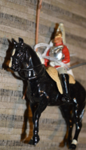 Vintage Soldier Ceremonial Mounted English Life Guard Horse Figurine - £23.59 GBP