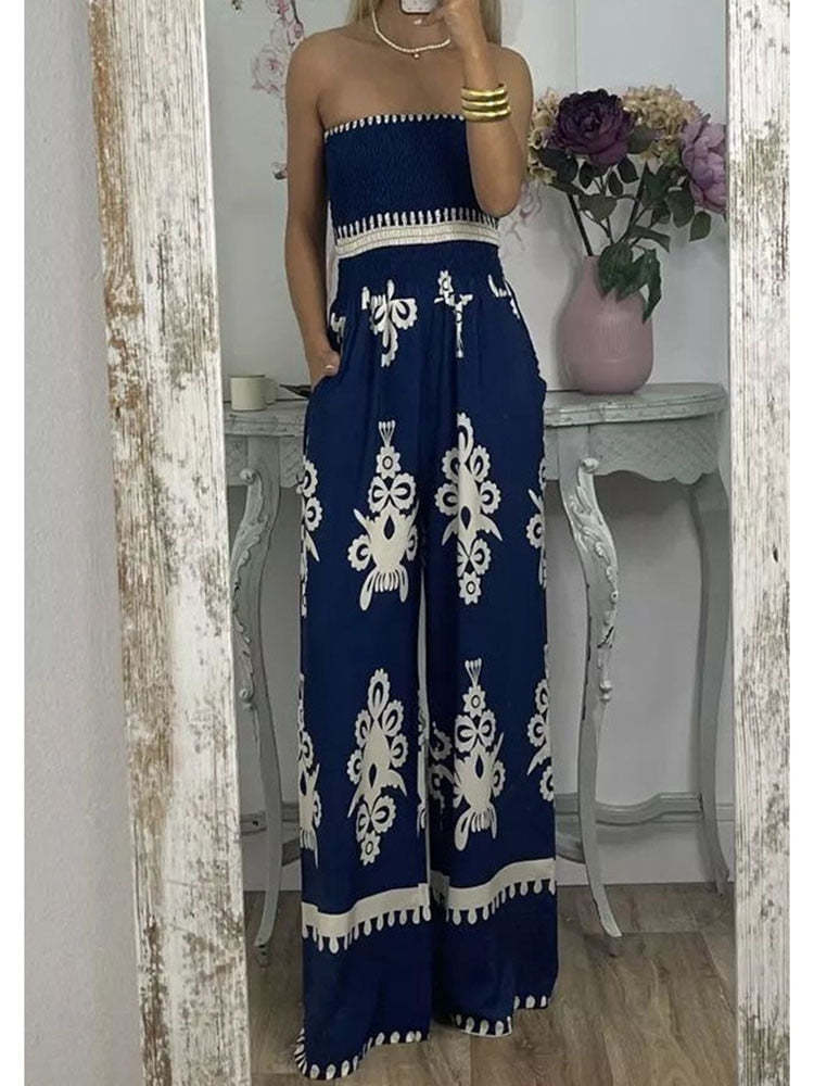 Spring Summer Off Shoulder Jumpsuits - $31.95