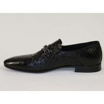 Men's GENIO Genuine Crocodile Embossed Leather Shoes Turkey 120371618 Black image 4
