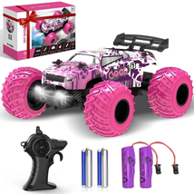 Remote Control Car, 1:18 Scale All Terrain RC Cars, 2WD 20Km/H with Colo... - $44.52