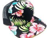 Sublimated All Over Print 7 Panel Mesh Trucker Snapback Hat (Black &amp; Pin... - $13.67+